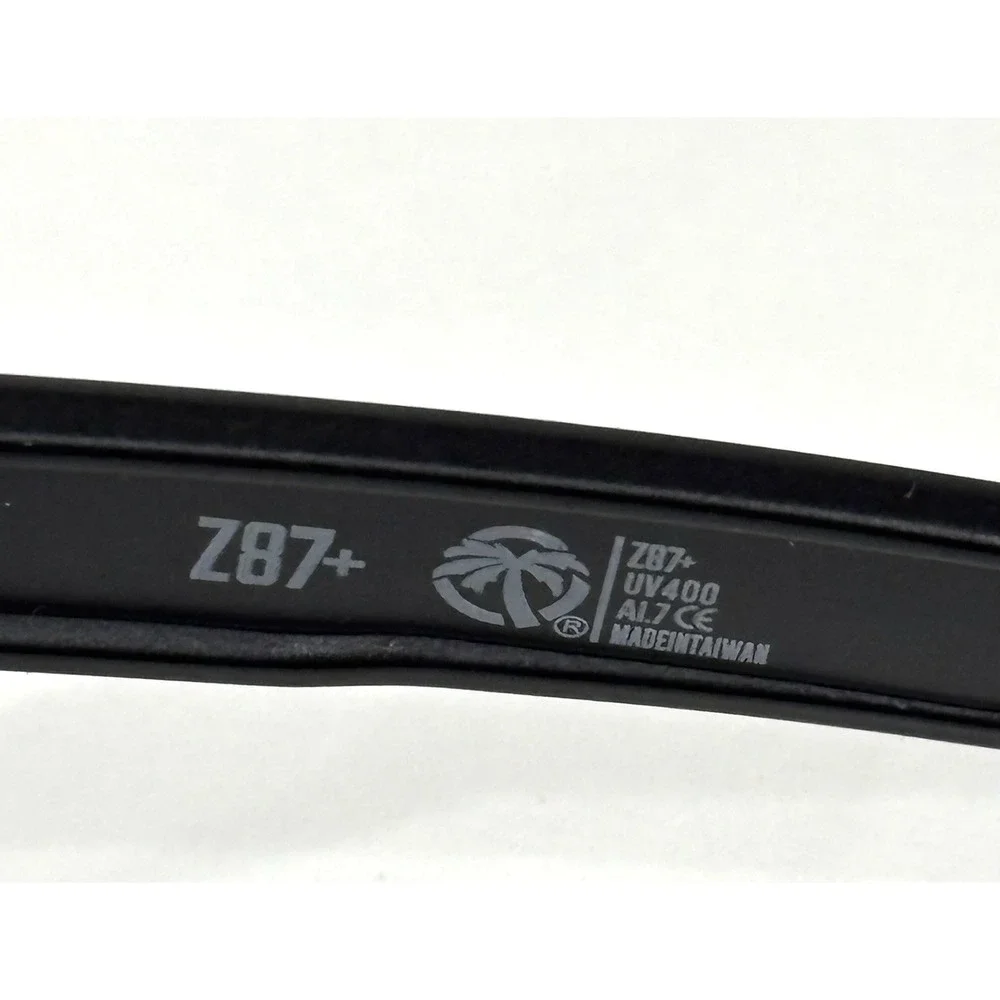 Heat Wave Visual Black Z87+ Shield Safety Sunglasses w/ Pouch & Box